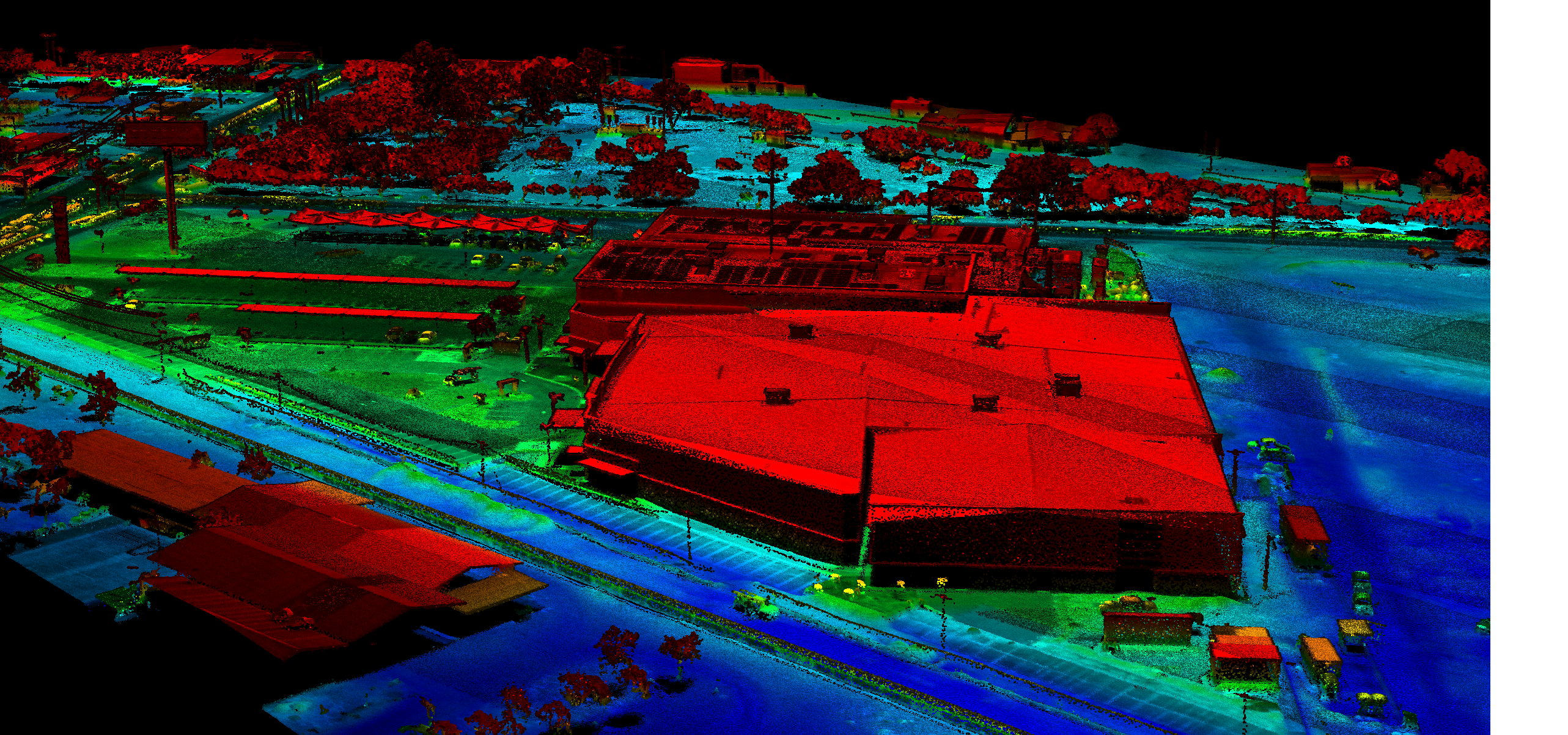 Sensor LiDAR profesional montado en un dron de inspección